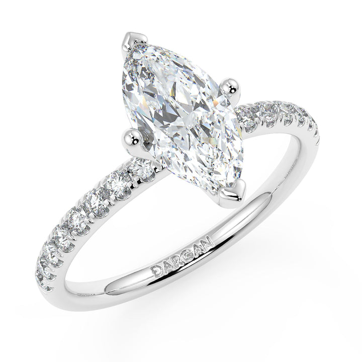 Marquise-Cut Solitaire Diamond Ring