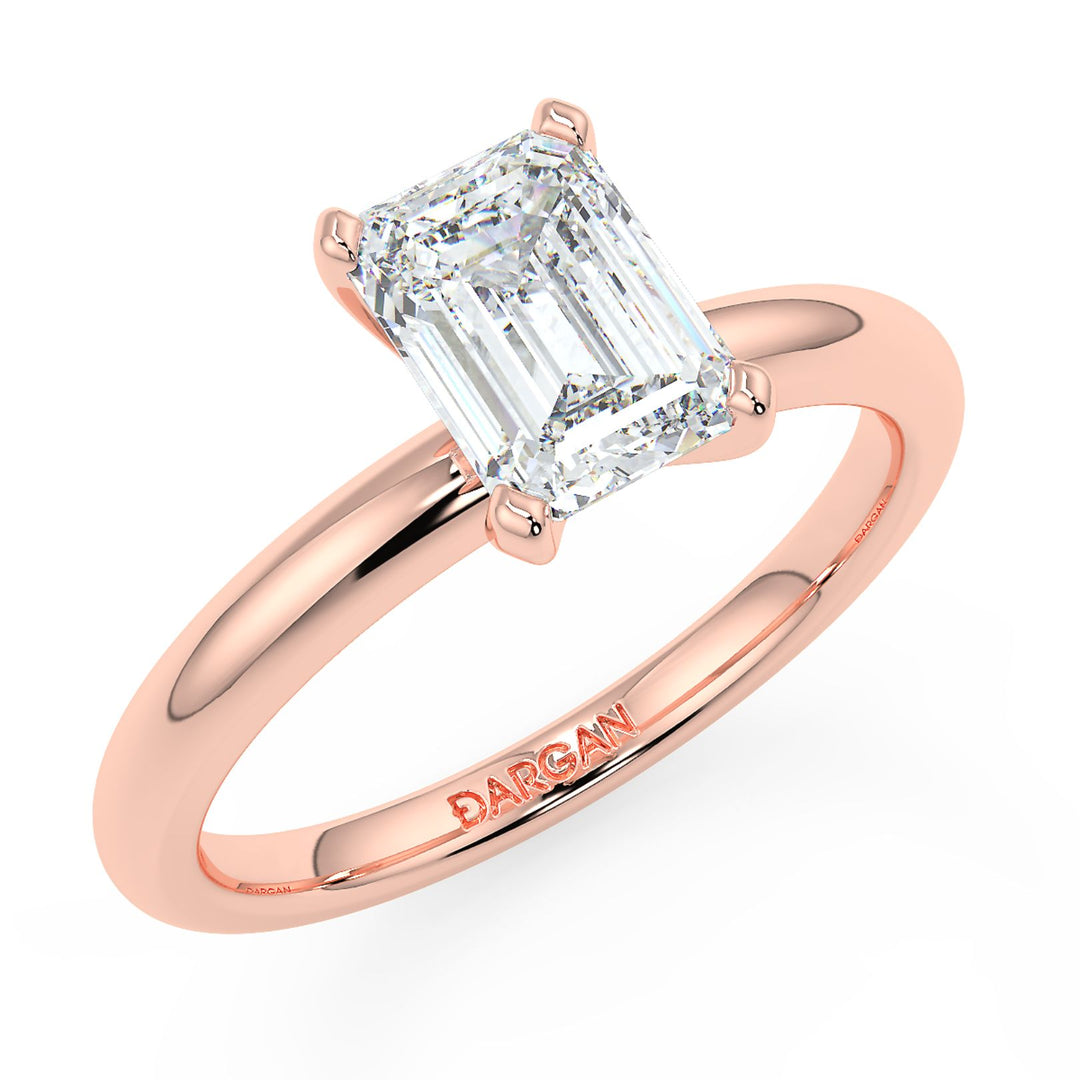 Emerald-Cut Solitaire Diamond Ring