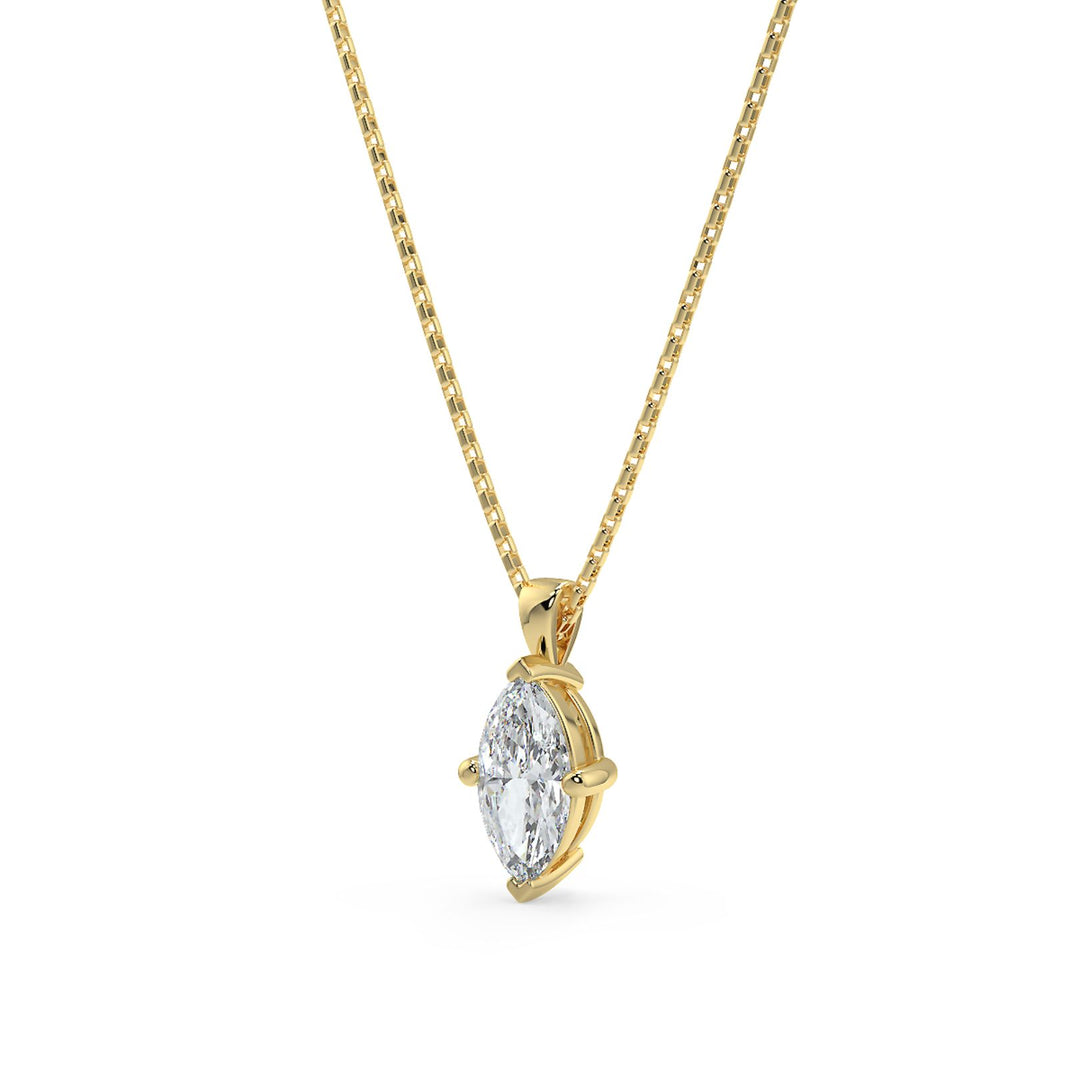 Marquise Cut Diamond Pendant Necklace