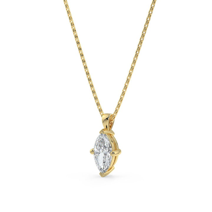 Marquise Cut Diamond Pendant Necklace