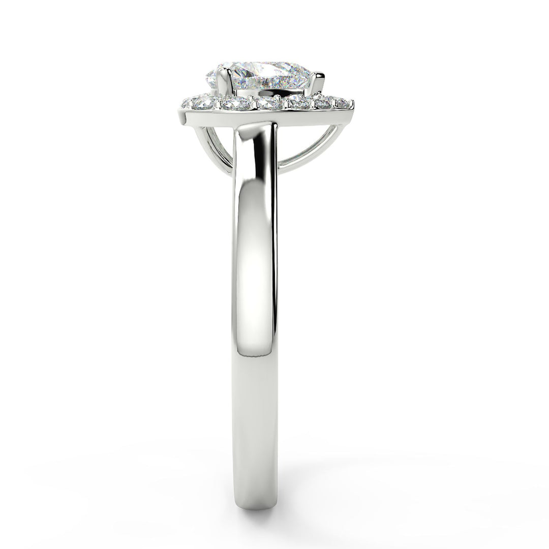 Heart-Shaped Halo Lab-Grown Diamond Ring