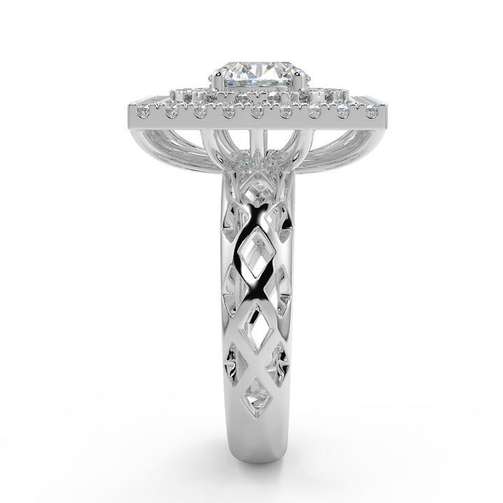 Grandeur Square Halo Lab-Grown Diamond Ring