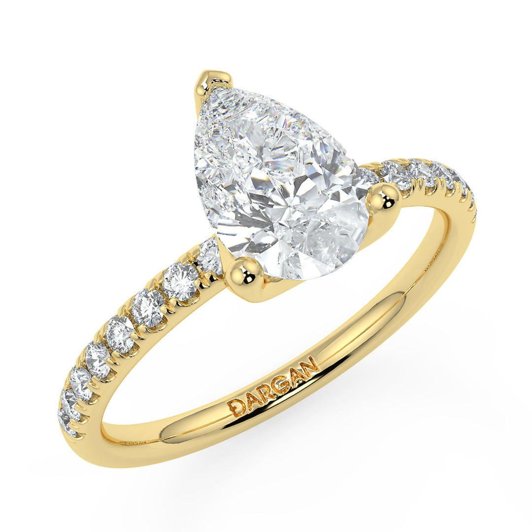 Pear-Cut Solitaire Diamond Ring