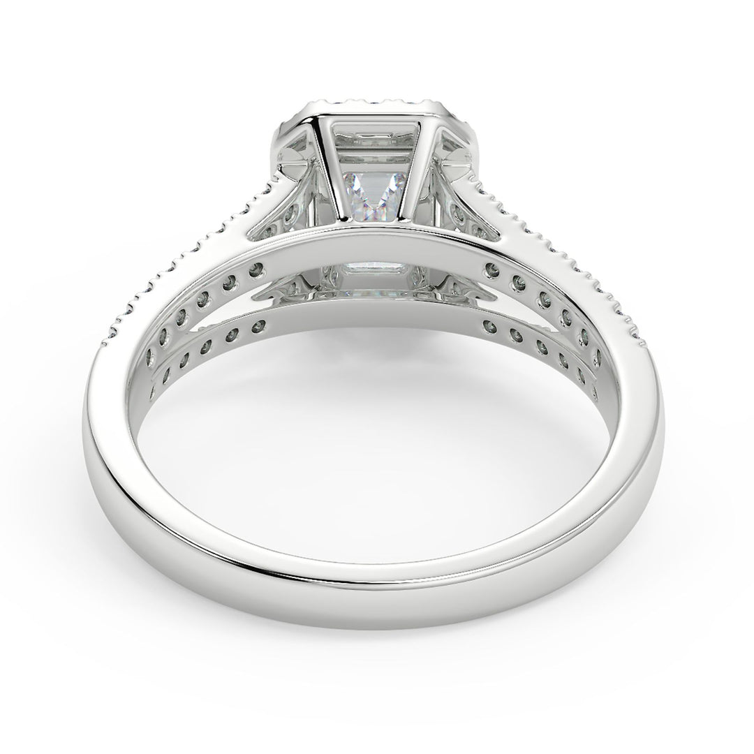 Emerald-Cut Lab-Grown Diamond Split-Shank Ring