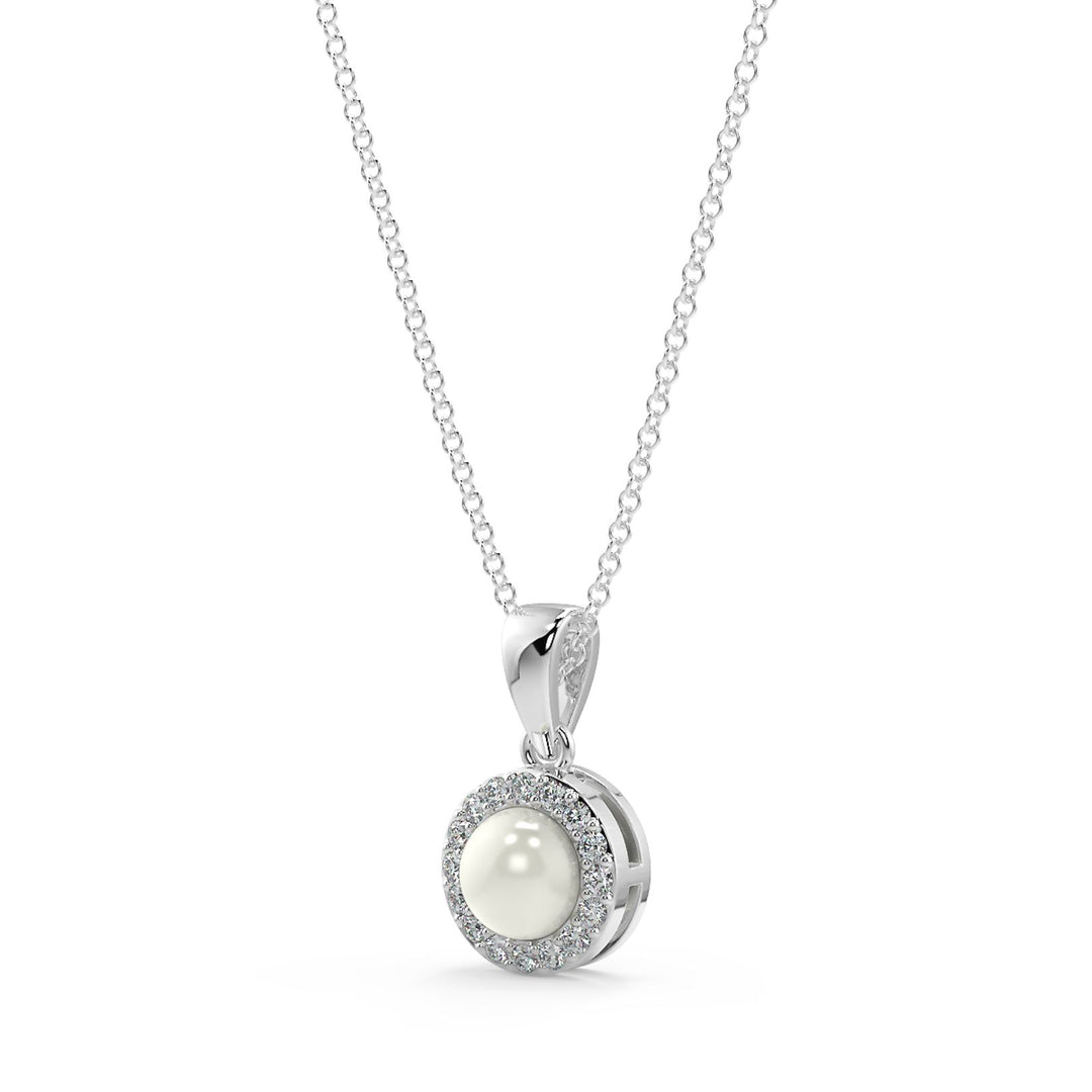 Elegant Pearl Halo Pendant