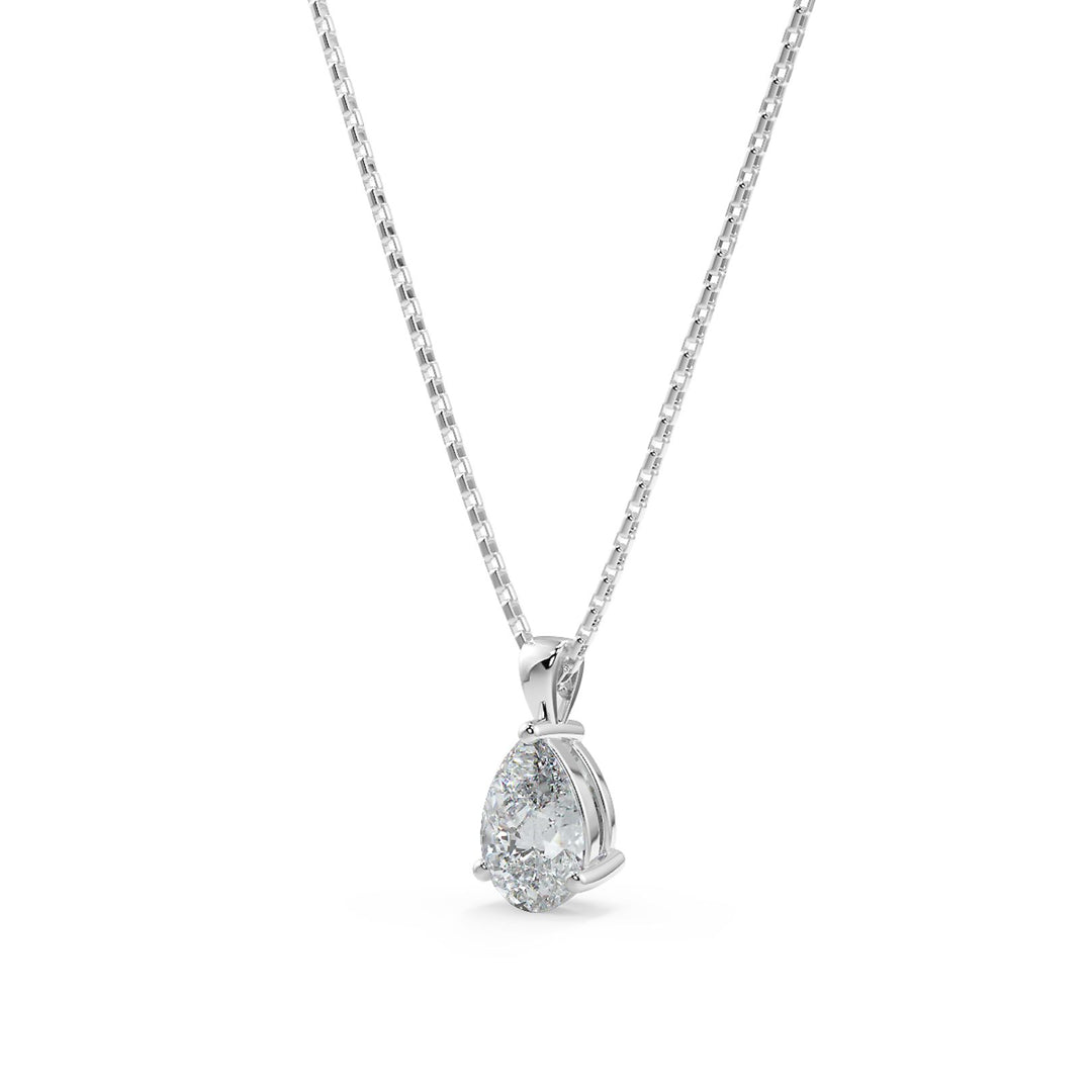 Pear Cut Diamond Pendant Necklace