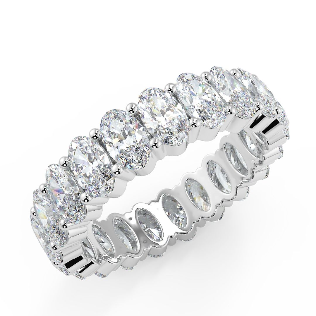 25 Pointer Oval-Cut Lab-Grown Diamond Eternity Band