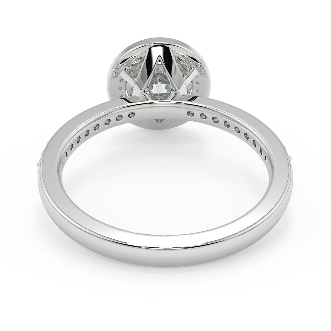 Halo Round Brilliant Cut Lab-Grown Diamond Ring