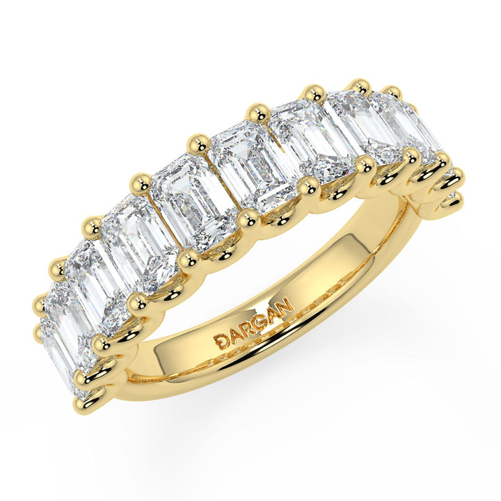 20 Pointer Emerald Cut Diamond Eternity Band