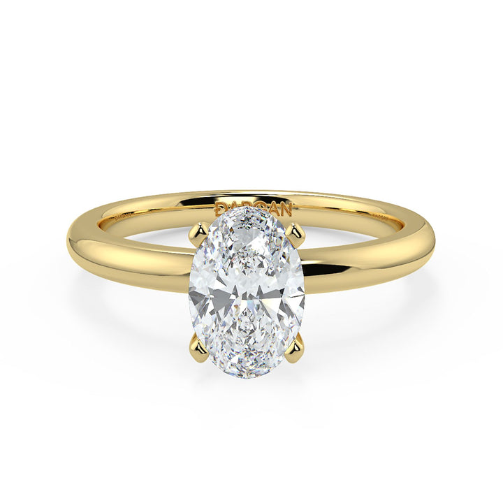 Oval-Cut Solitaire Diamond Ring