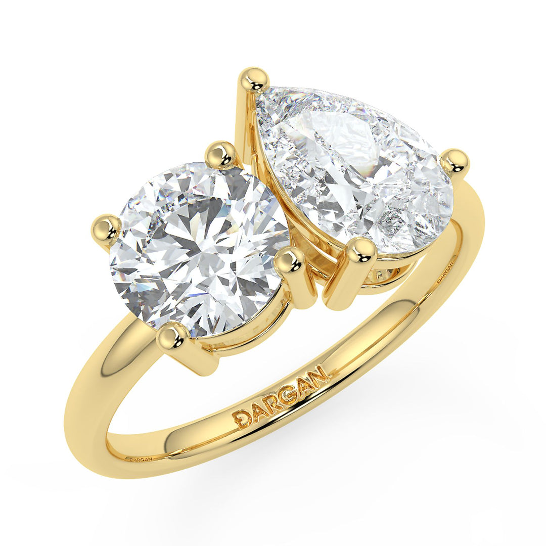 Round & Pear Diamond Ring