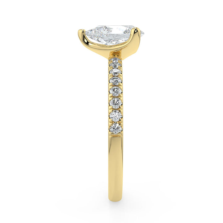 Pear-Cut Solitaire Diamond Ring