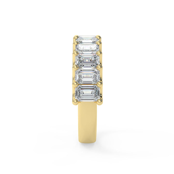 20 Pointer Emerald Cut Diamond Eternity Band