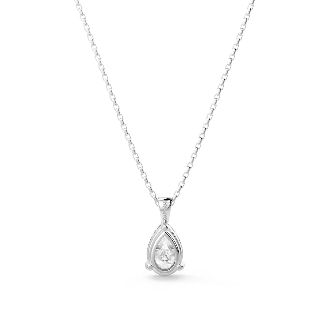 Pear Cut Diamond Pendant Necklace