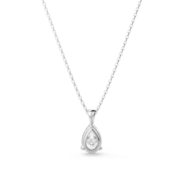 Pear Cut Diamond Pendant Necklace