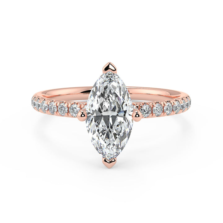 Marquise-Cut Solitaire Diamond Ring