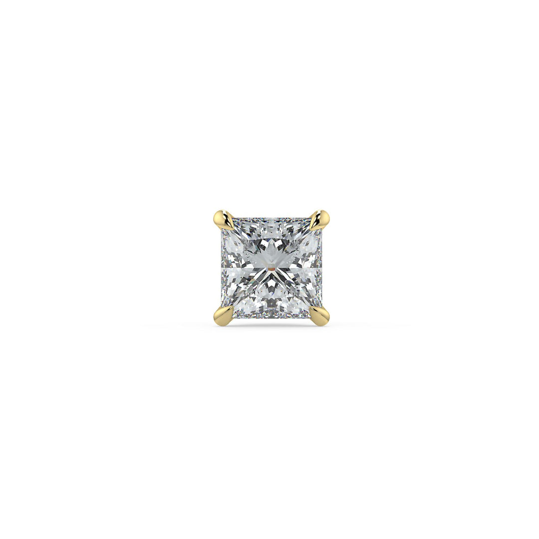 Princess-Cut Diamond Stud Earrings