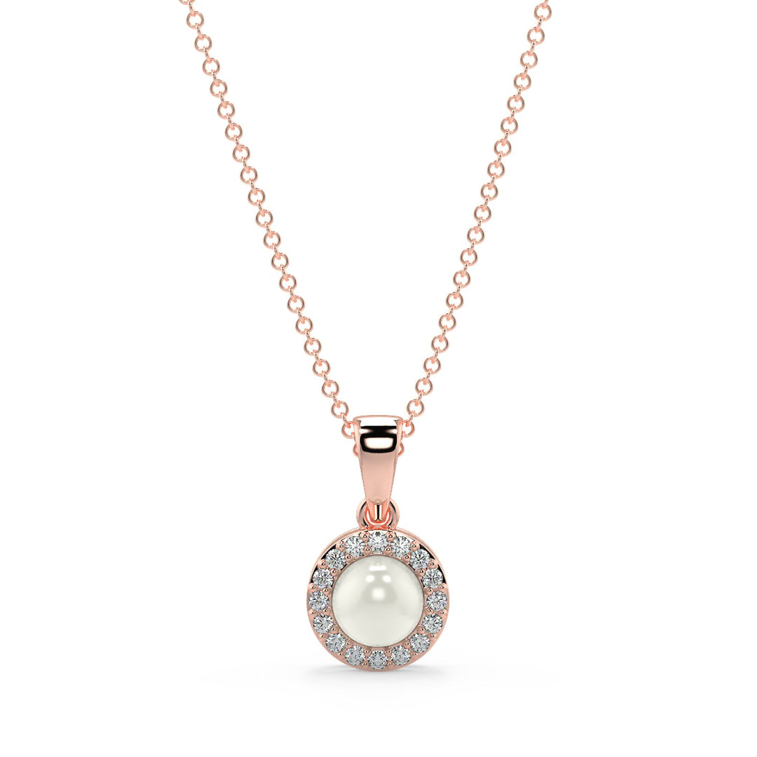 Elegant Pearl Halo Pendant