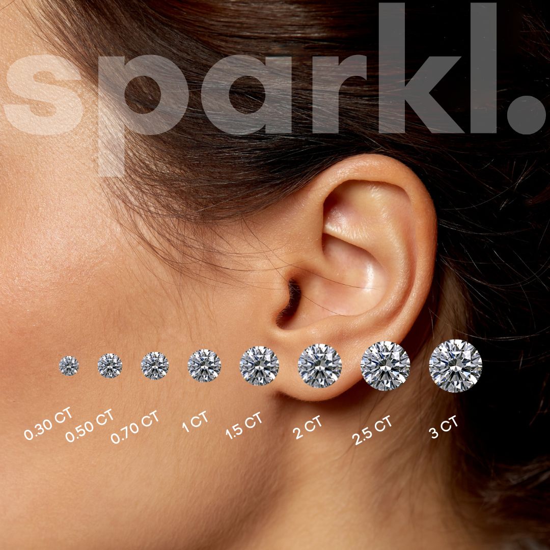 Halo Lab-Grown Diamond Stud Earrings