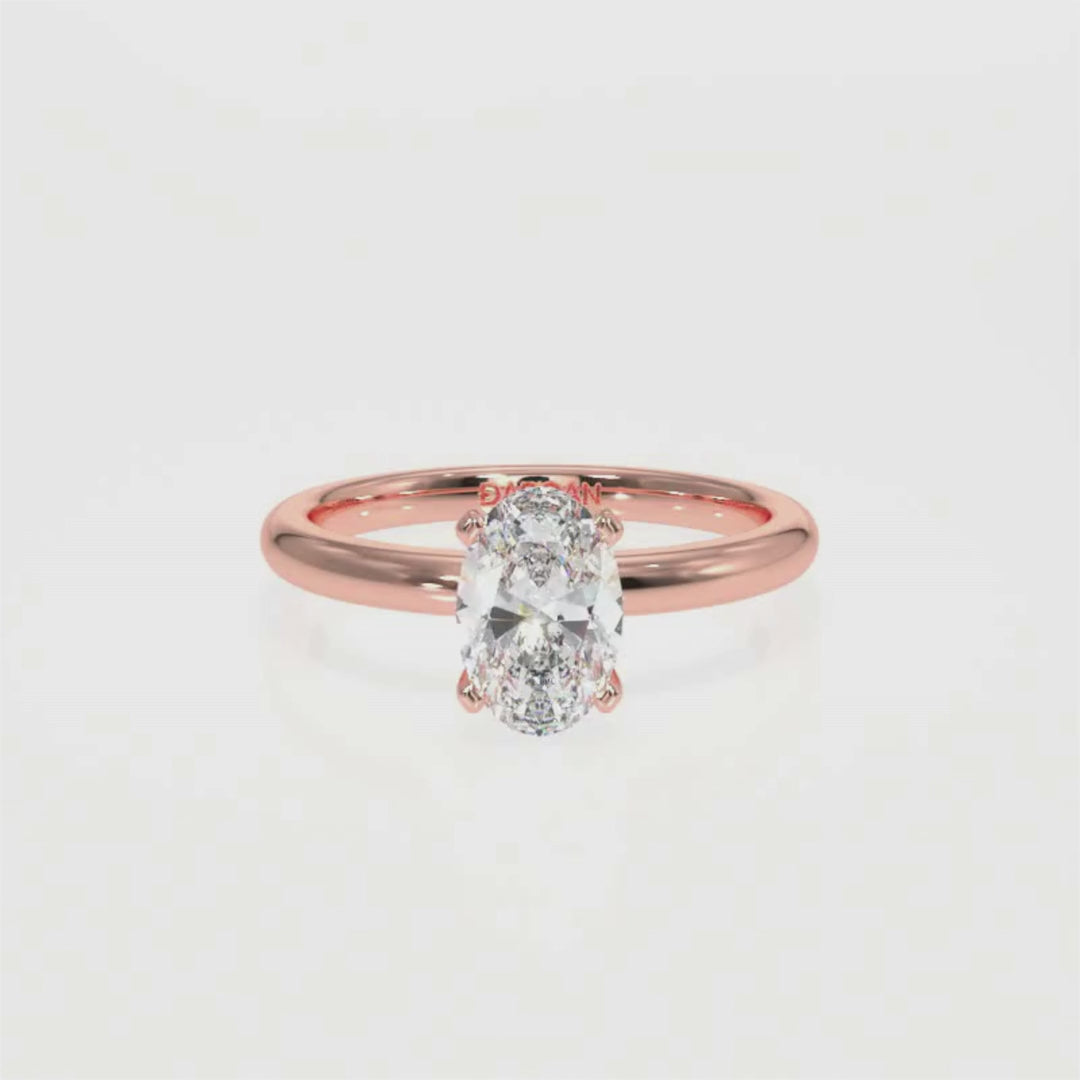 Oval-Cut Solitaire Diamond Ring