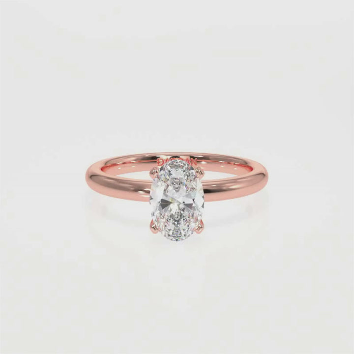 Oval-Cut Solitaire Diamond Ring