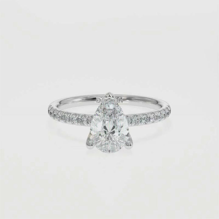 Pear-Cut Solitaire Diamond Ring