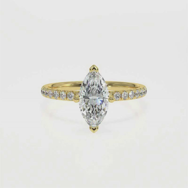 Marquise-Cut Solitaire Diamond Ring