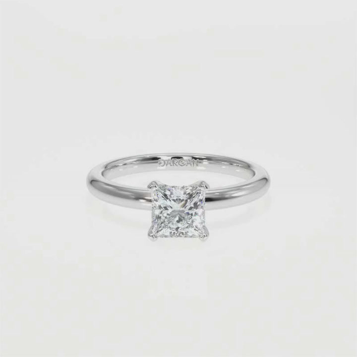 Princess-Cut Solitaire Diamond Ring