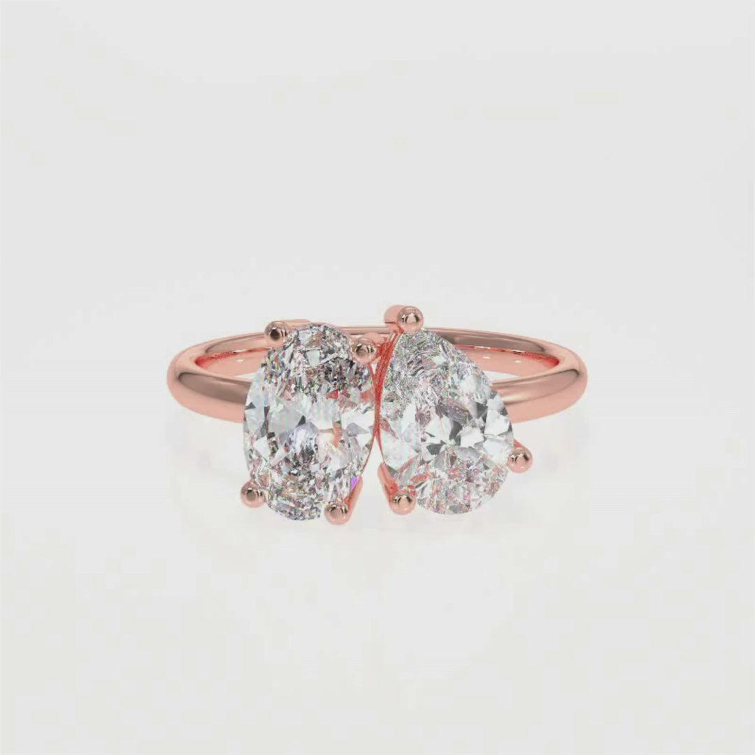 Oval & Pear Diamond Ring