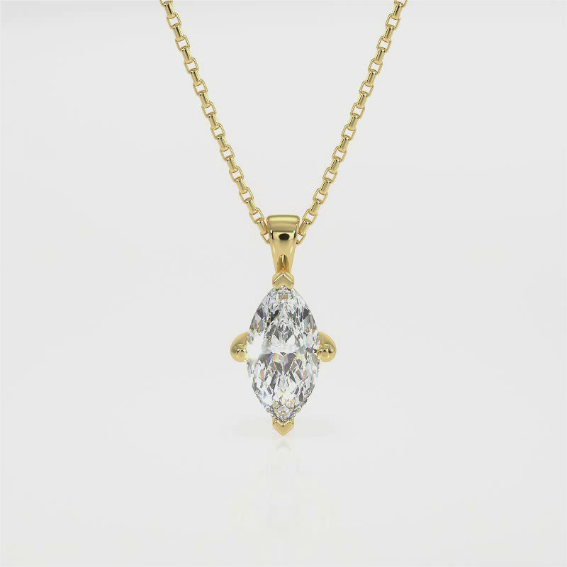 Marquise Cut Diamond Pendant Necklace