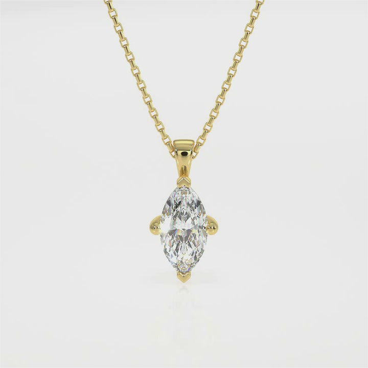 Marquise Cut Diamond Pendant Necklace