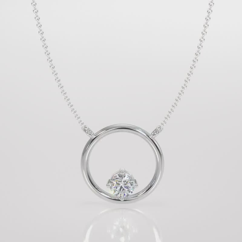 Circle Lab-Grown Diamond Pendant