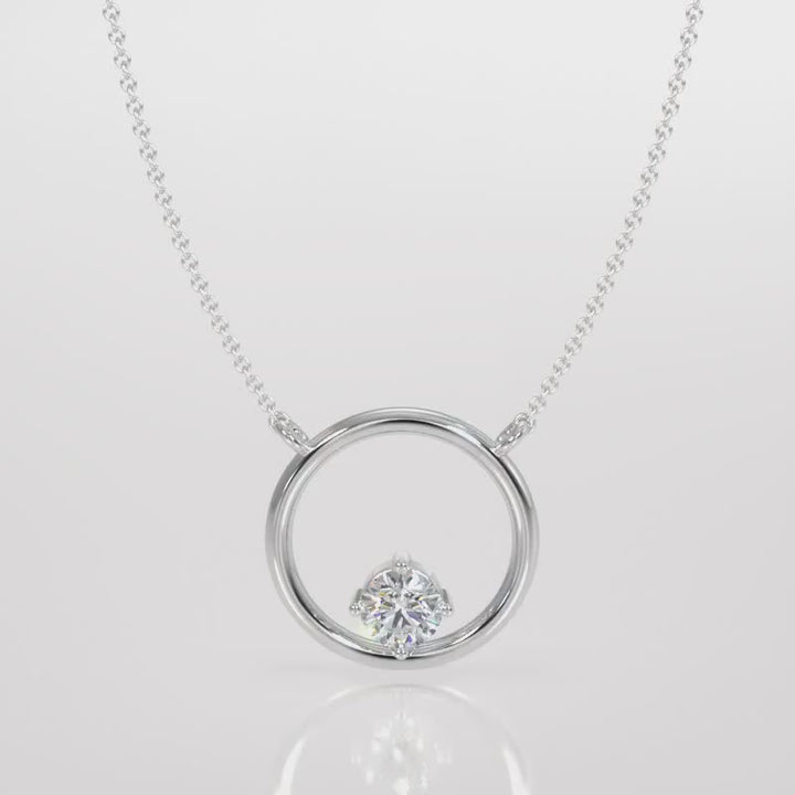 Circle Lab-Grown Diamond Pendant