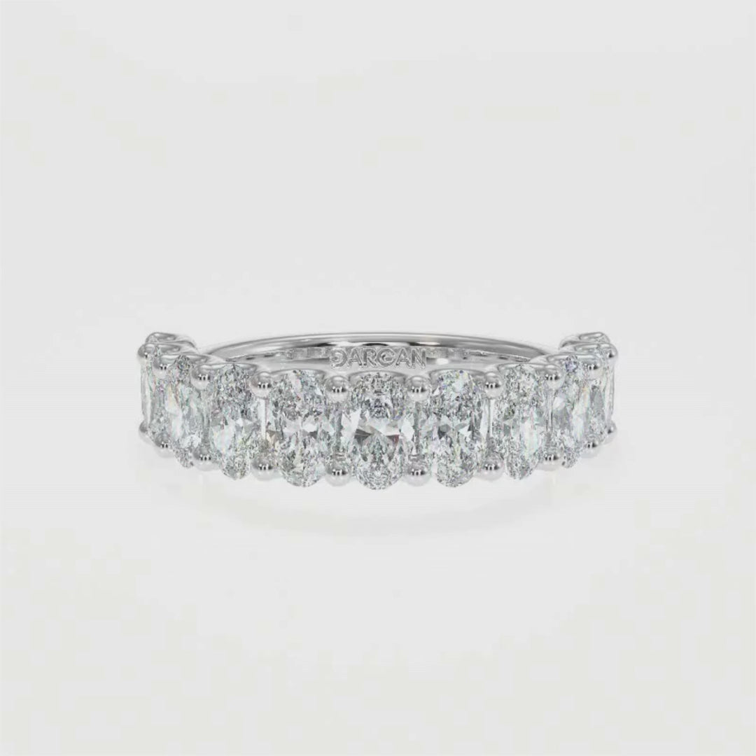 20 Pointer Oval Cut Diamond Eternity Band