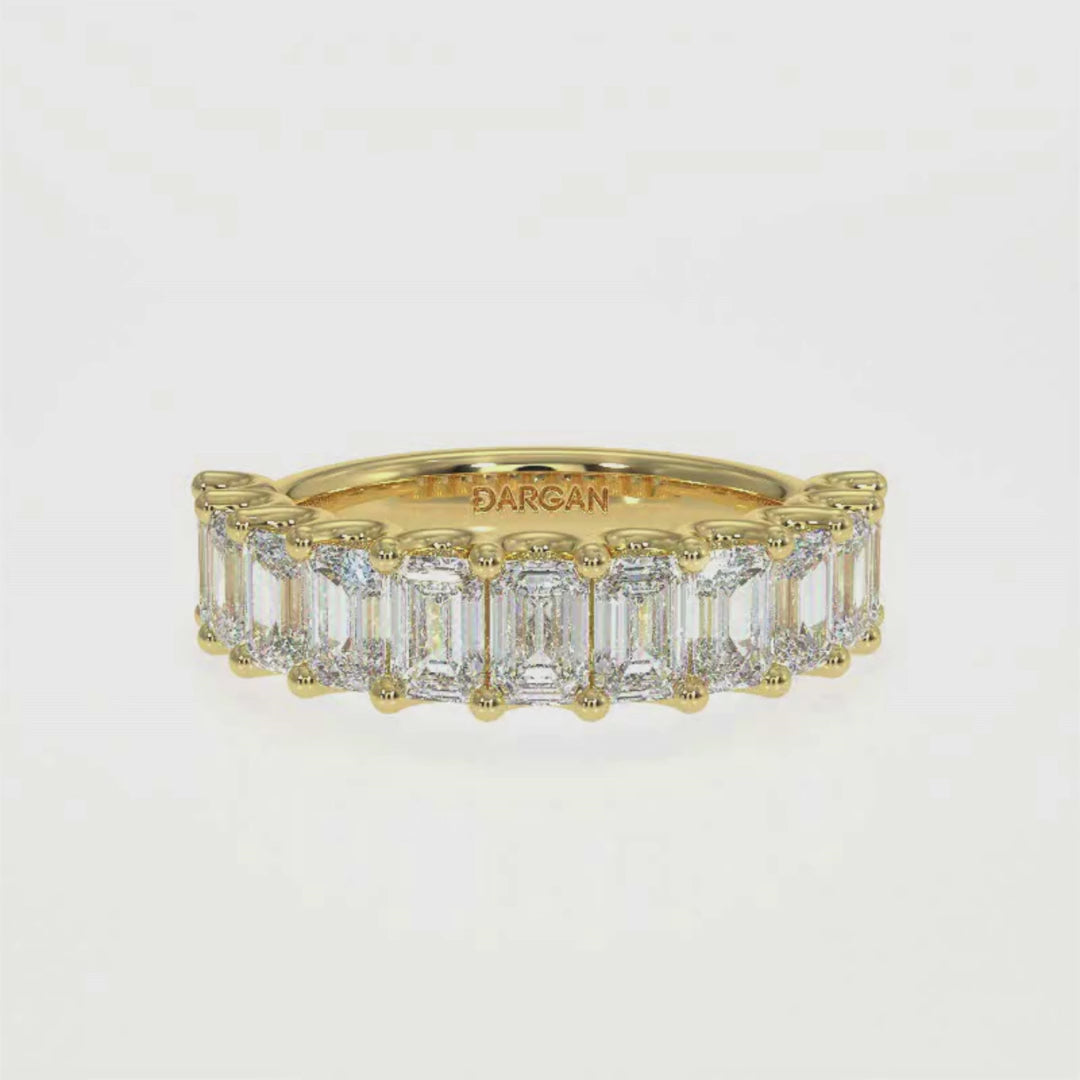 20 Pointer Emerald Cut Diamond Eternity Band