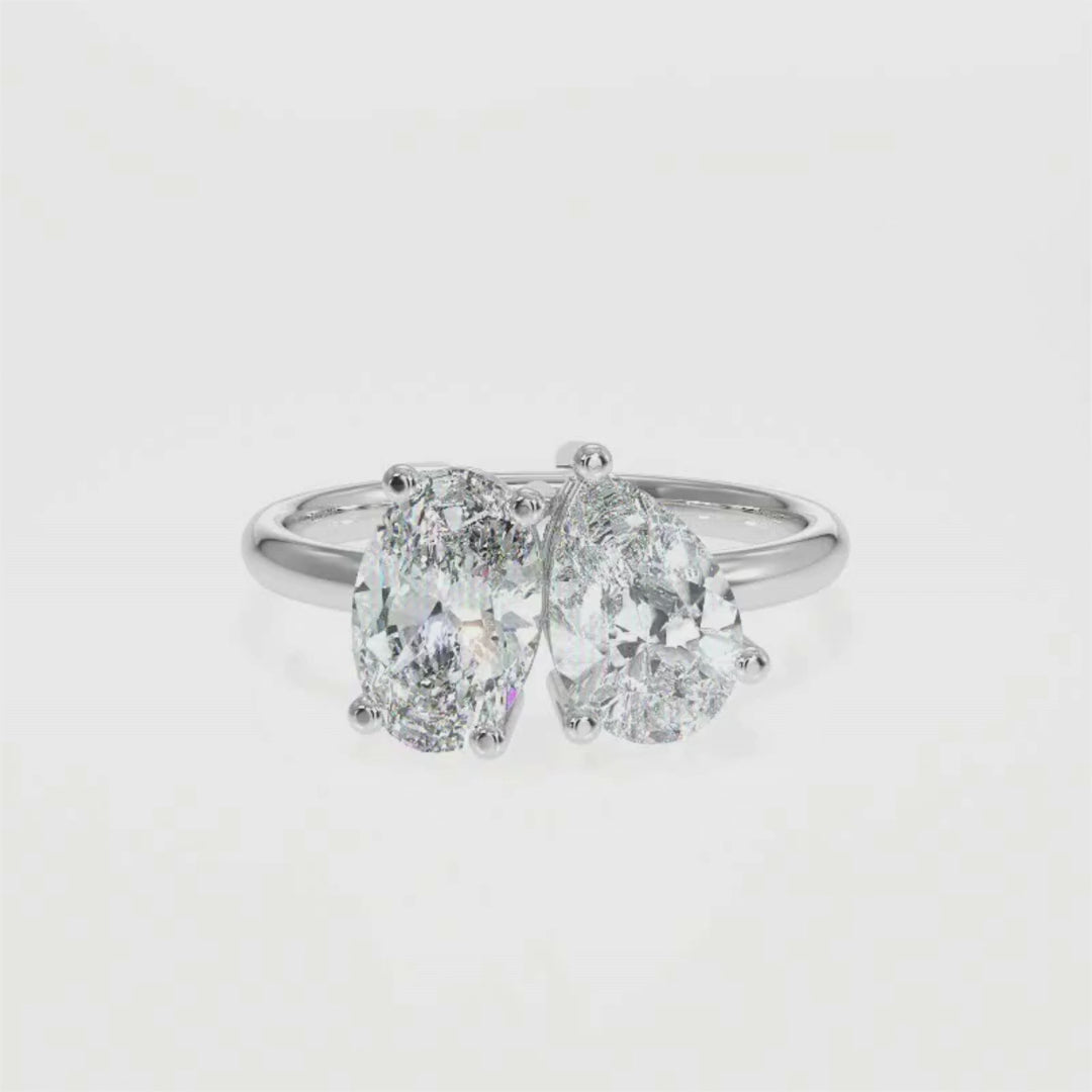 Oval & Pear Diamond Ring