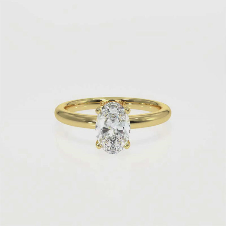 Oval-Cut Solitaire Diamond Ring