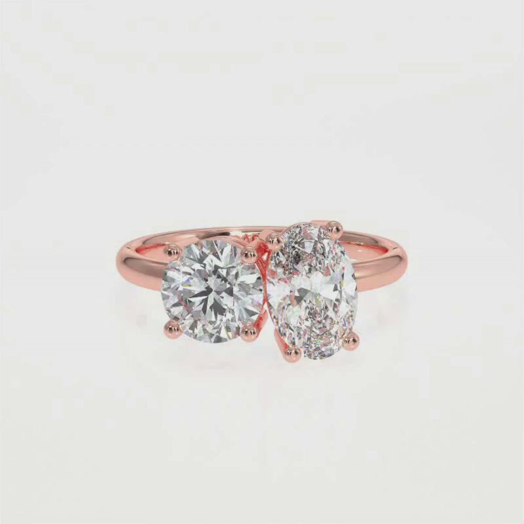 Round & Oval Diamond Ring