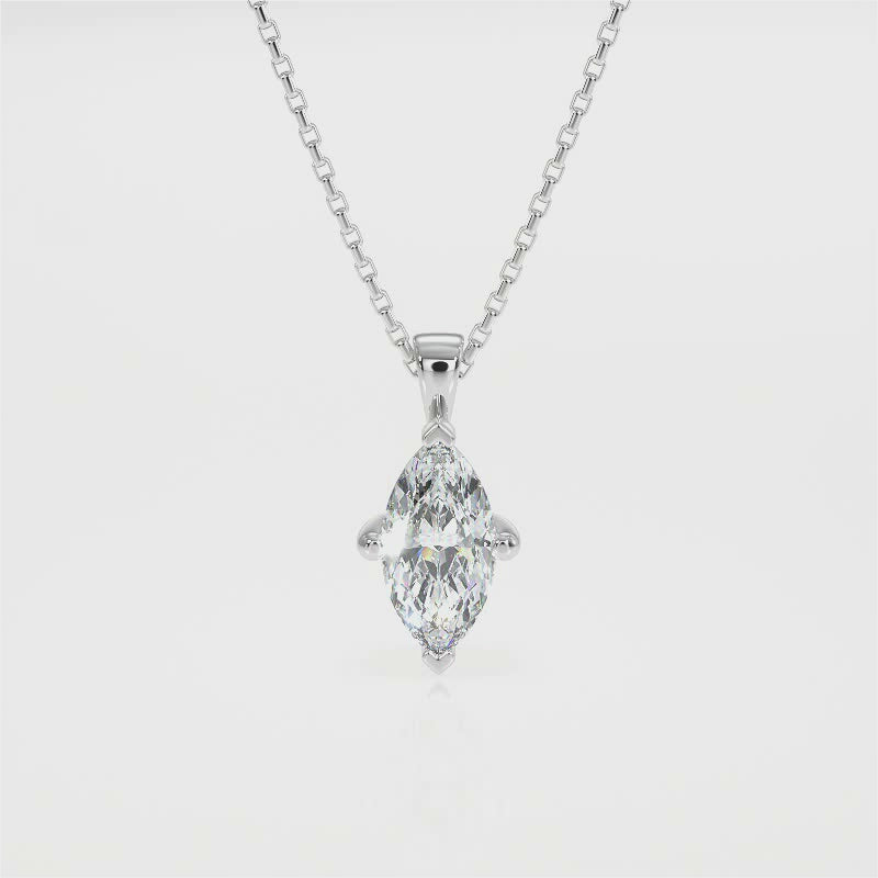 Marquise Cut Diamond Pendant Necklace