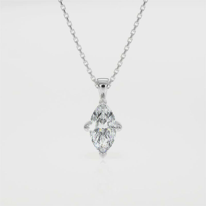 Marquise Cut Diamond Pendant Necklace