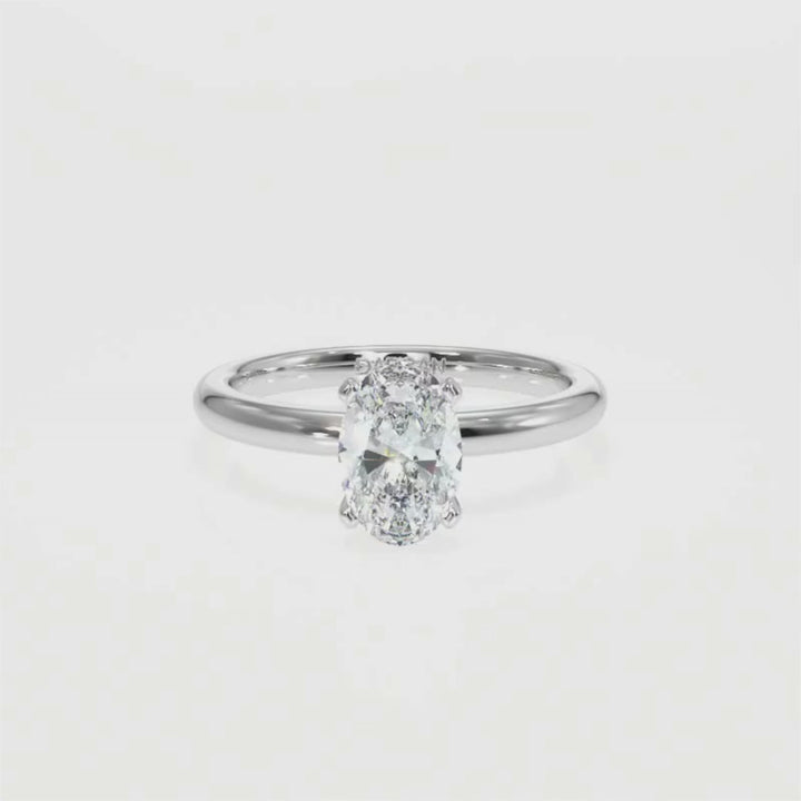 Oval-Cut Solitaire Diamond Ring