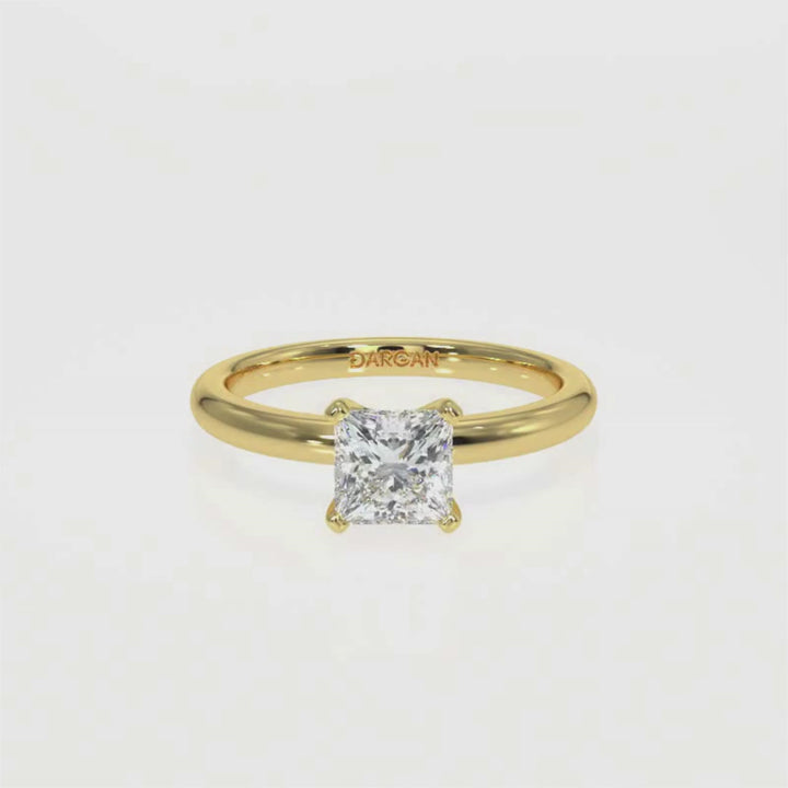 Princess-Cut Solitaire Diamond Ring