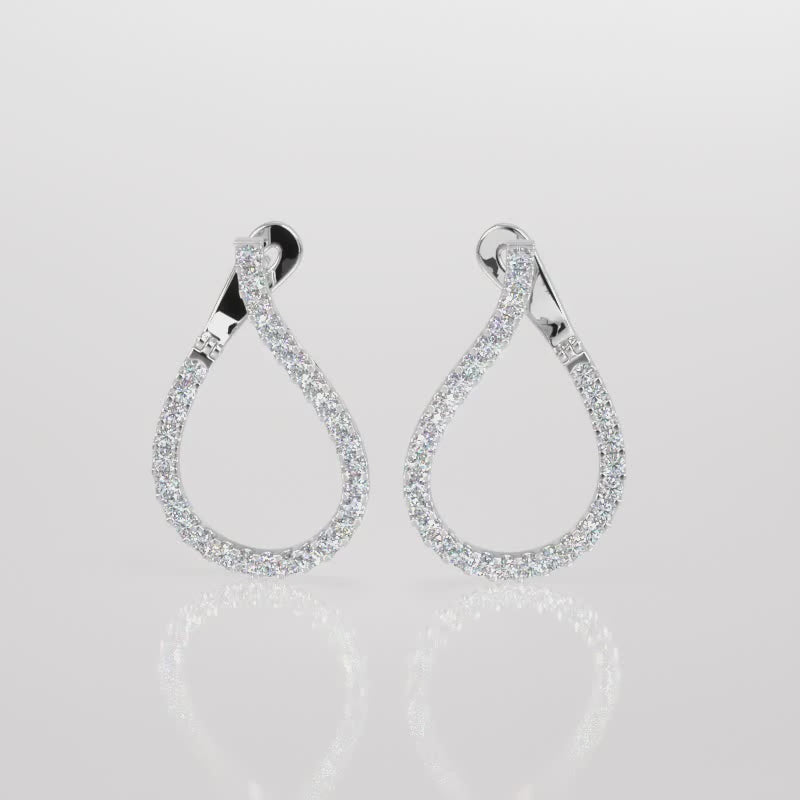 Teardrop Lab-Grown Diamond Earrings