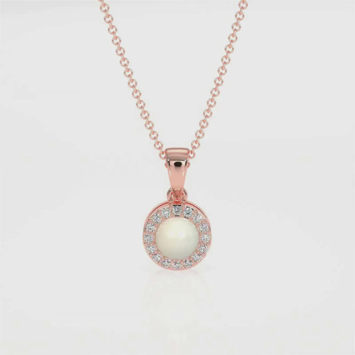 Elegant Pearl Halo Pendant