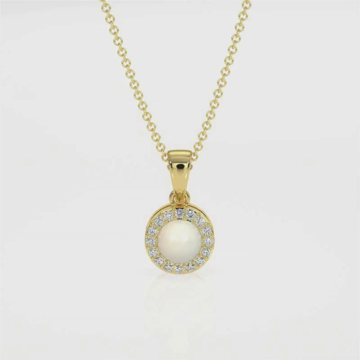 Elegant Pearl Halo Pendant