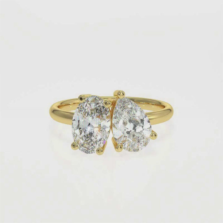 Oval & Pear Diamond Ring