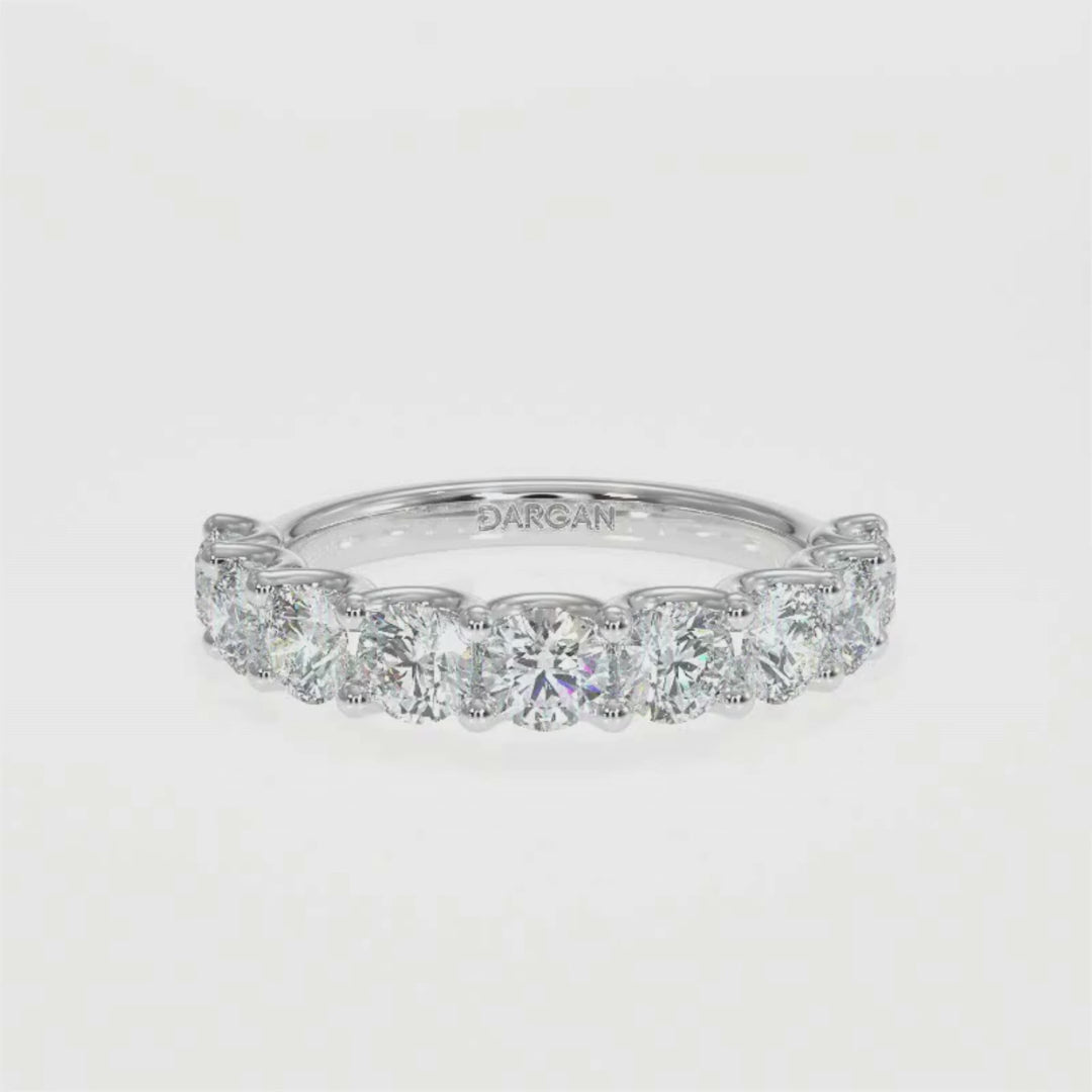 15 Pointer Round Cut Diamond Eternity Band