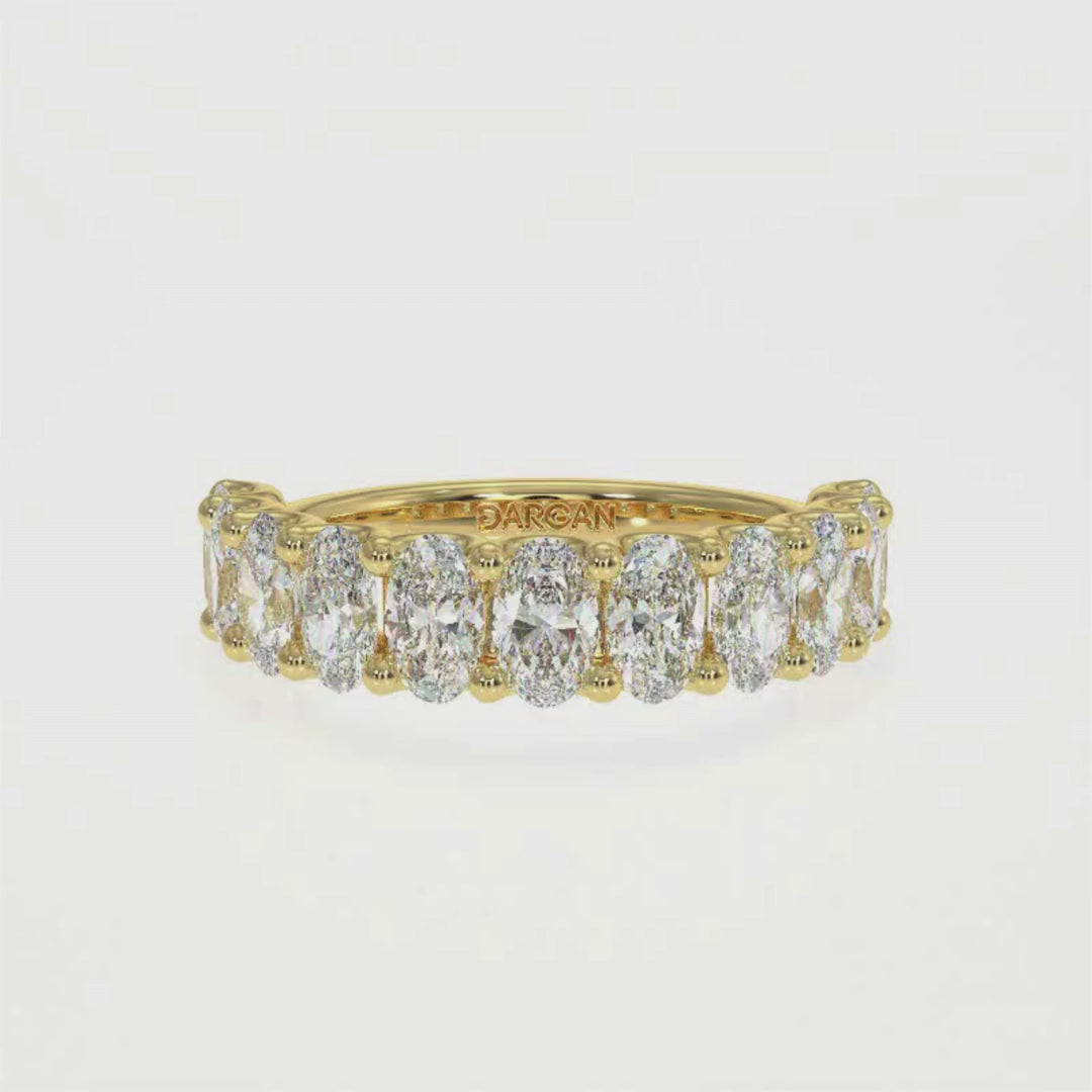 20 Pointer Oval Cut Diamond Eternity Band