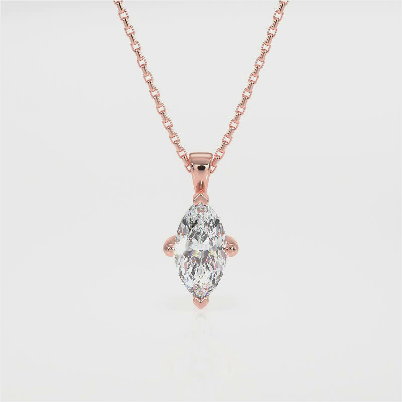 Marquise Cut Diamond Pendant Necklace