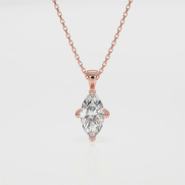 Marquise Cut Diamond Pendant Necklace